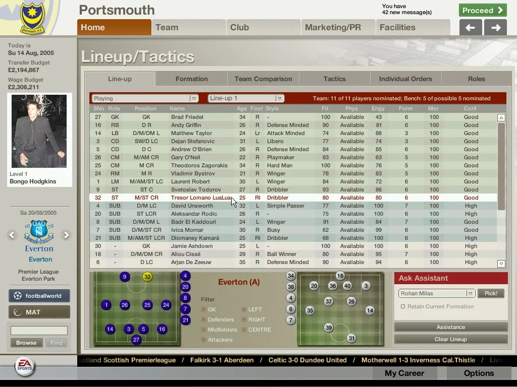 Изображение игры: FIFA Manager 06