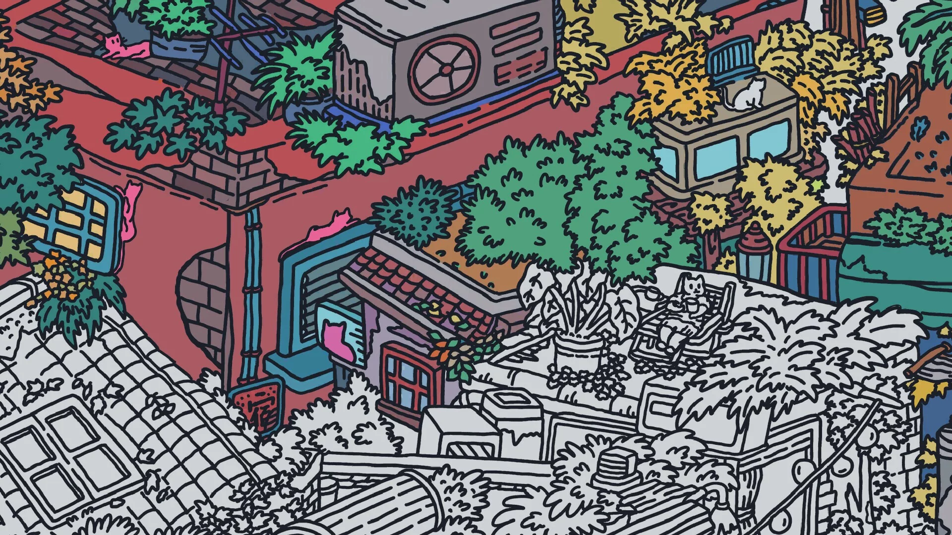 Изображение игры: Hidden Cats In ButtonWood Street