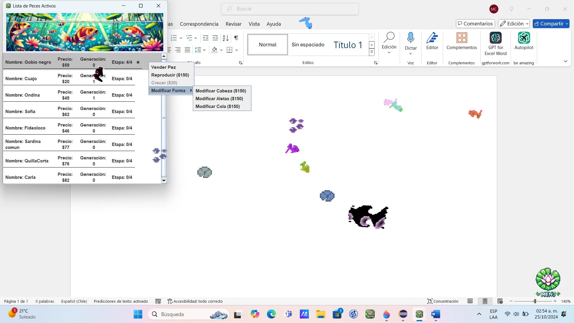 Изображение игры: Acuaria Pet Desktop