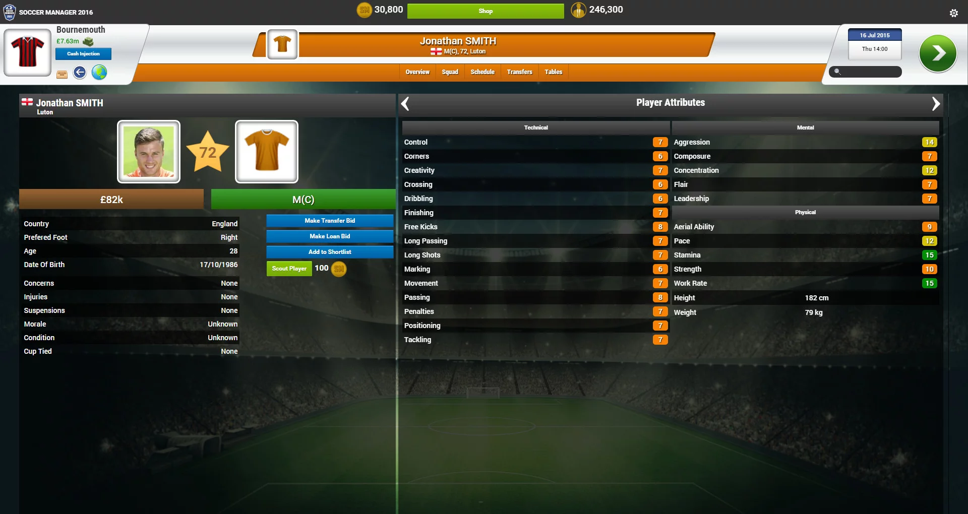 Изображение игры: Soccer Manager 2016
