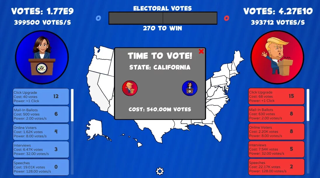 Изображение игры: Trump vs Harris Clicker