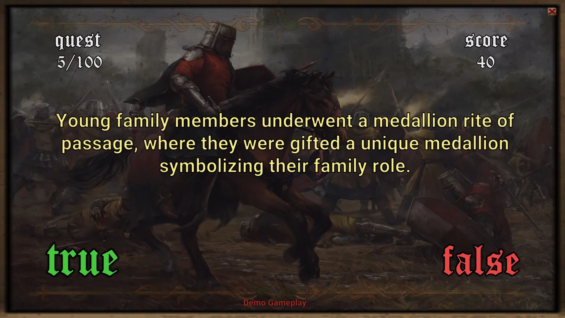 Изображение игры: Medieval Questionnaire