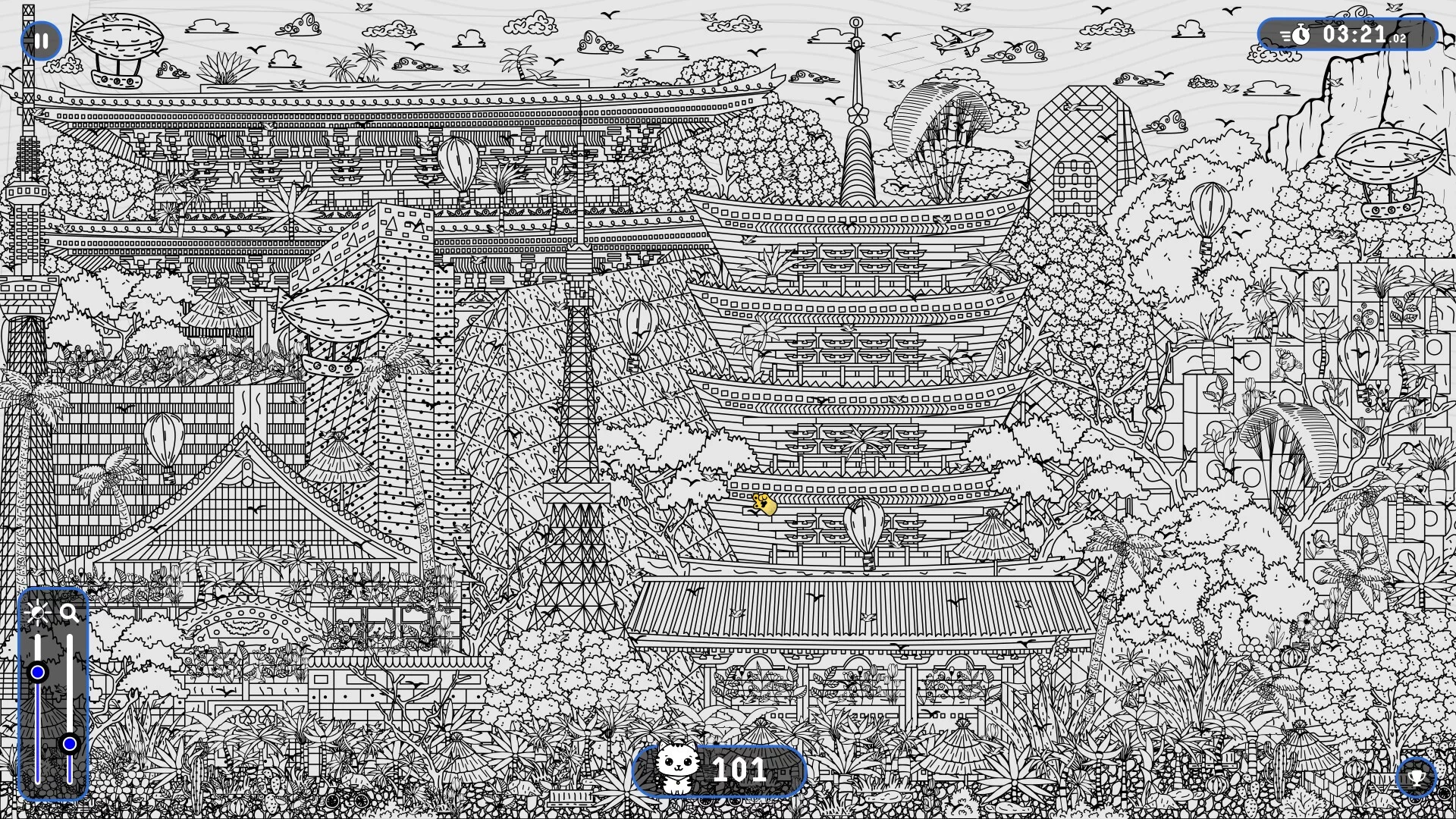 Изображение игры: 101 Cats Hidden in Tokyo
