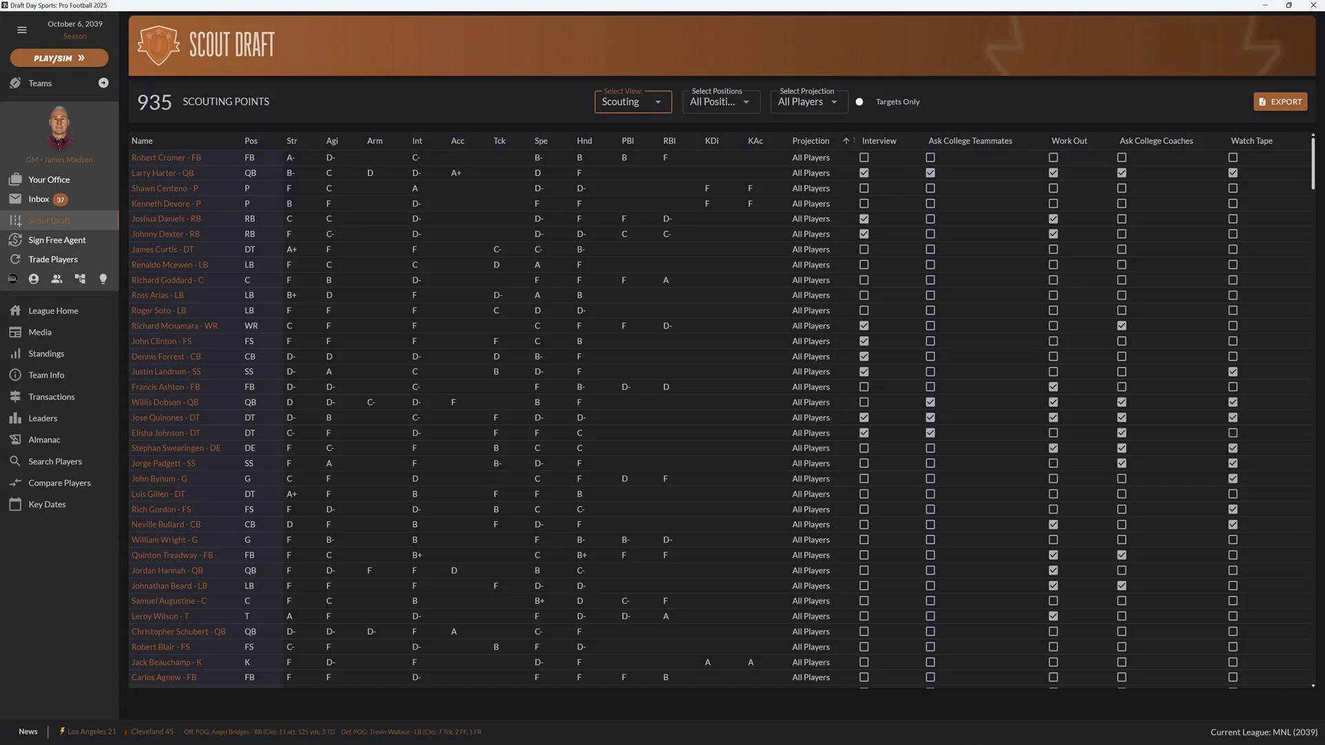 Изображение игры: Draft Day Sports: Pro Football 2025