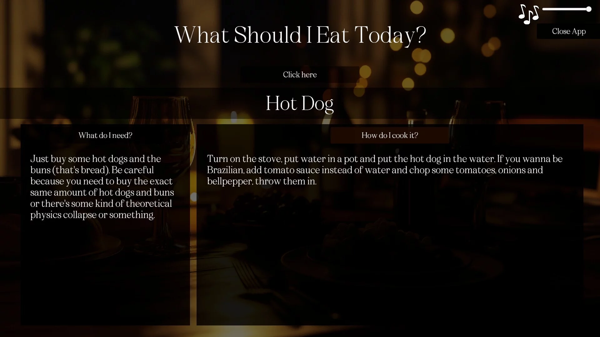 Изображение игры: What Should I Eat