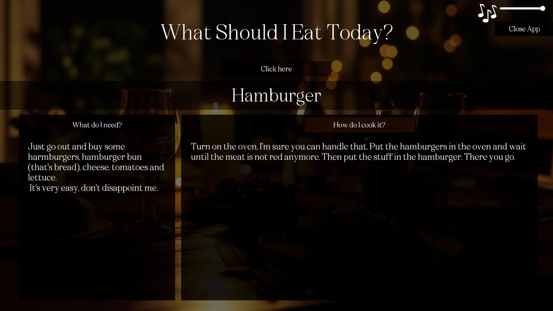 Изображение игры: What Should I Eat