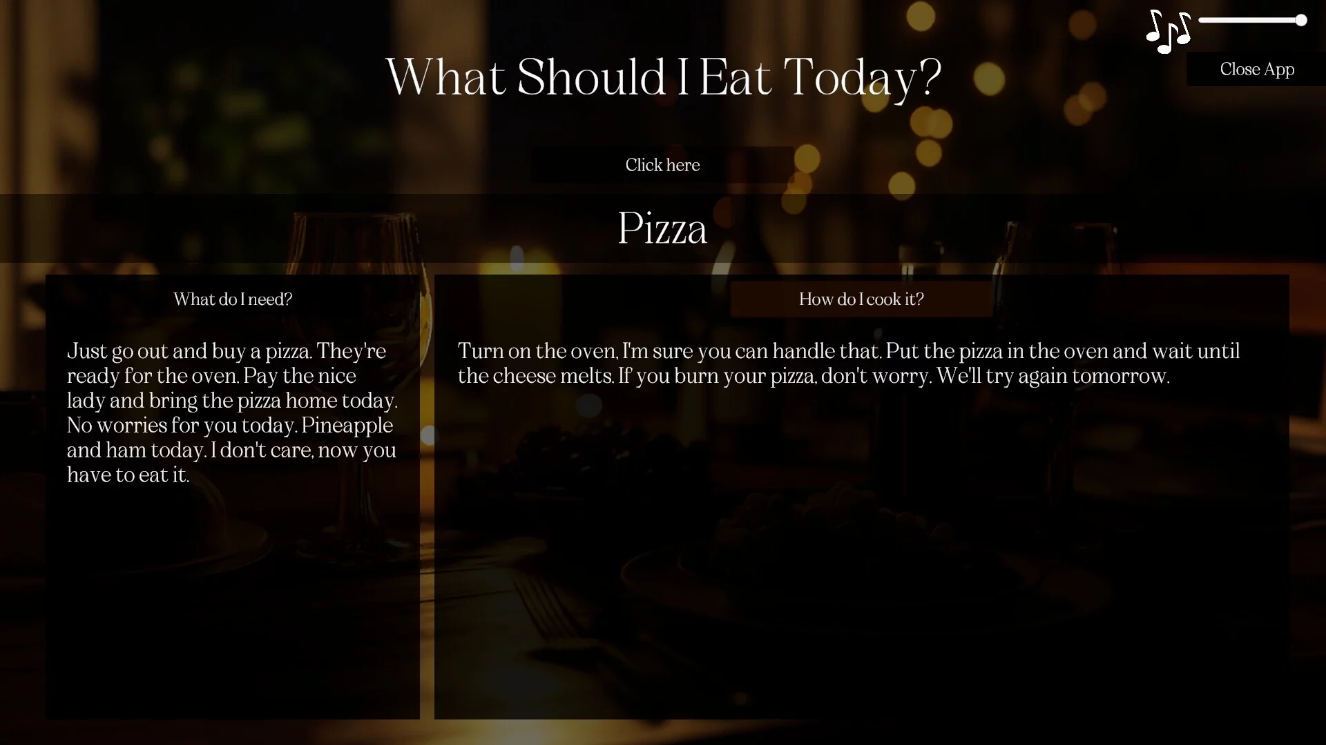 Изображение игры: What Should I Eat
