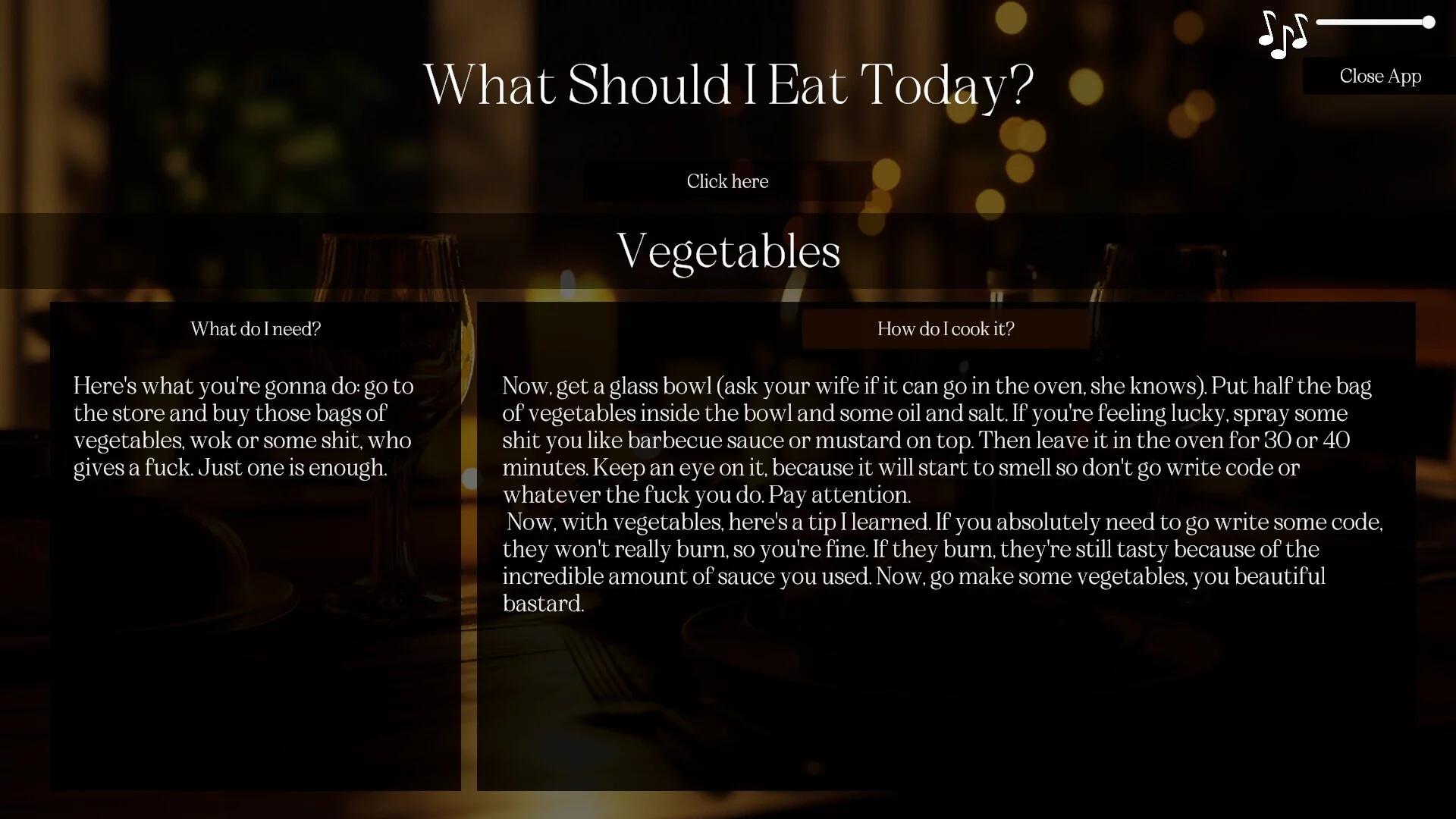 Изображение игры: What Should I Eat