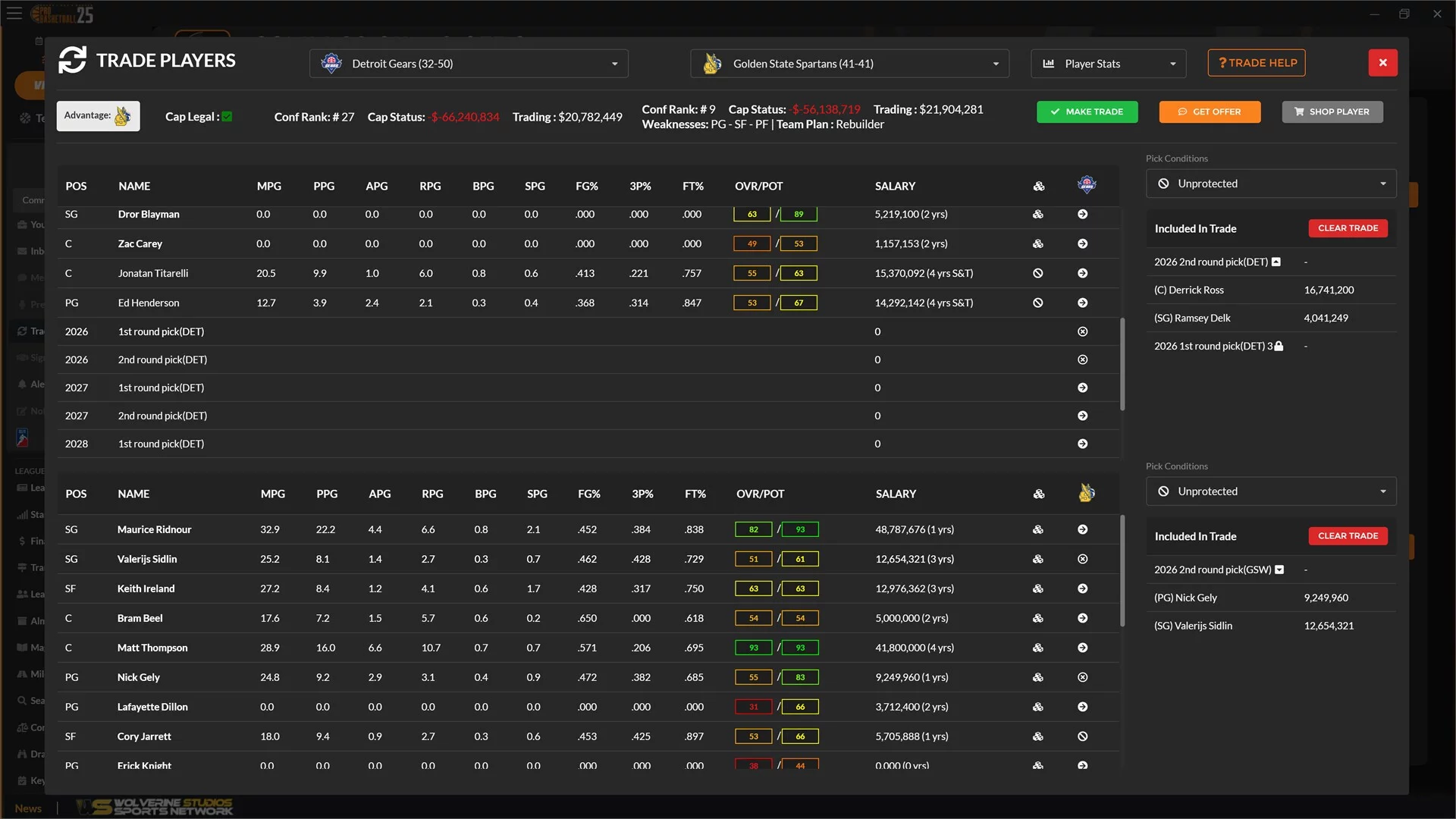 Изображение игры: Draft Day Sports: Pro Basketball 2025