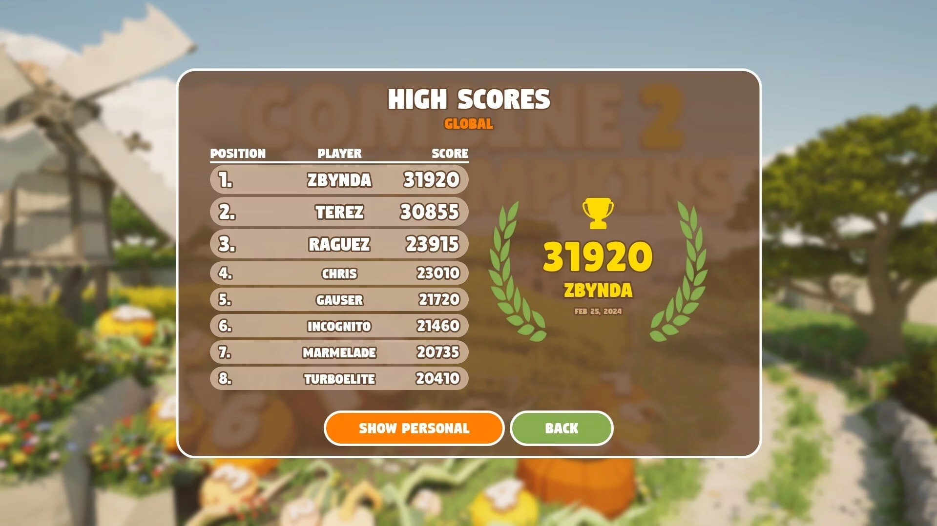 Изображение игры: Combine 2 Pumpkins