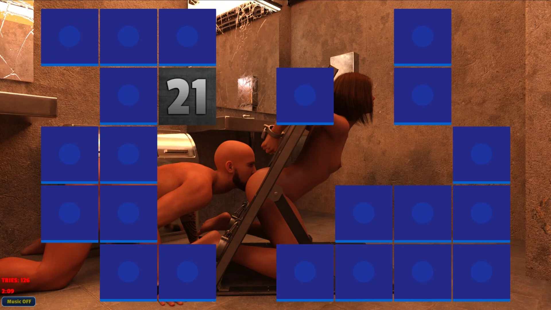 Изображение игры: Sexy Memory Puzzle - BDSM Restroom