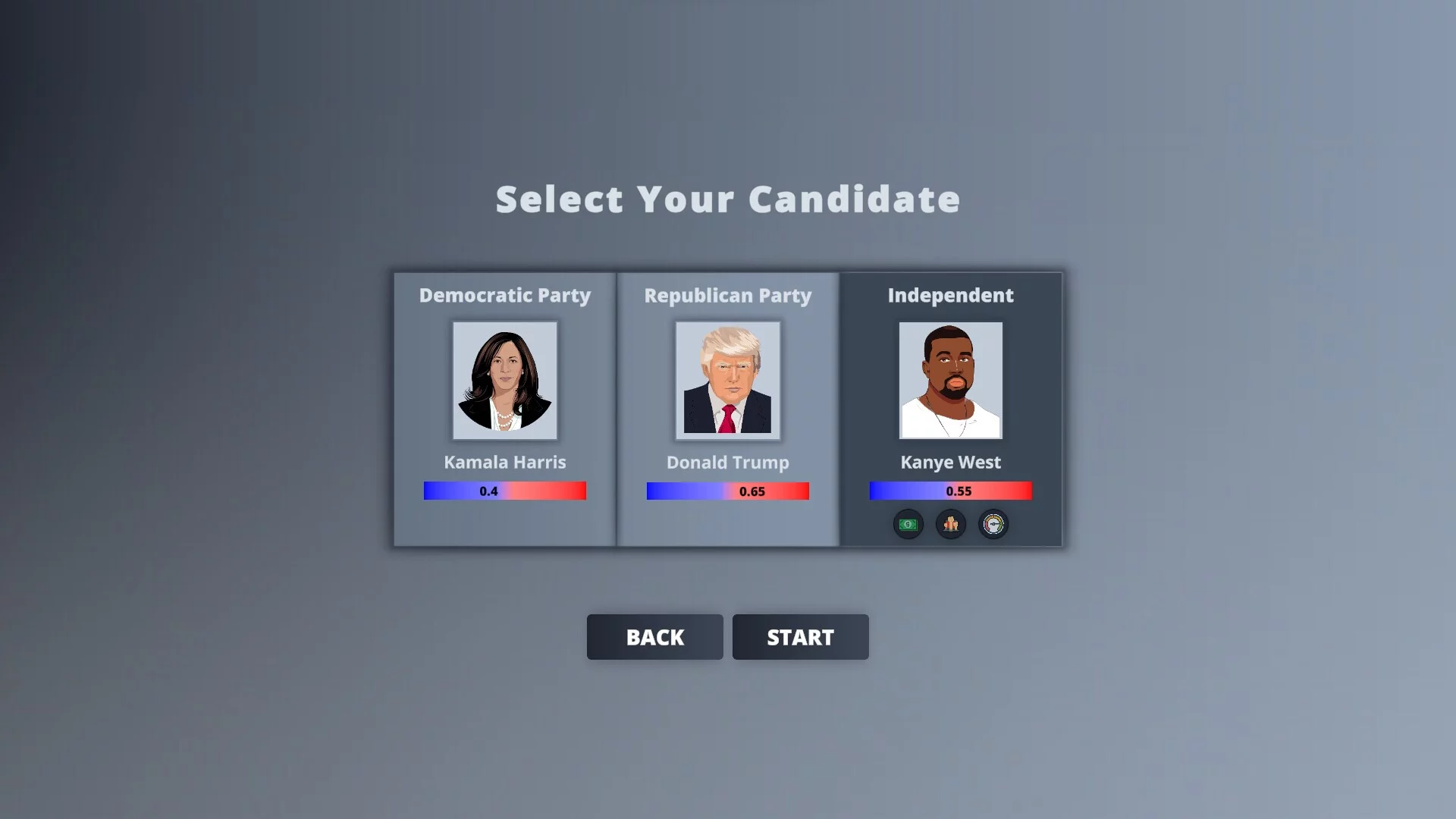 Изображение игры: Election Tycoon: Trump vs Harris