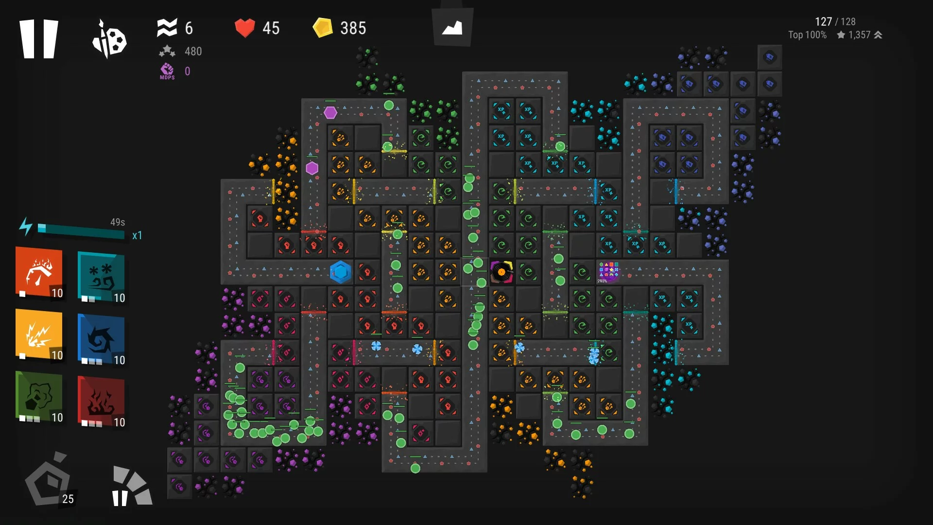 Изображение игры: Infinitode 2 - Infinite Tower Defense