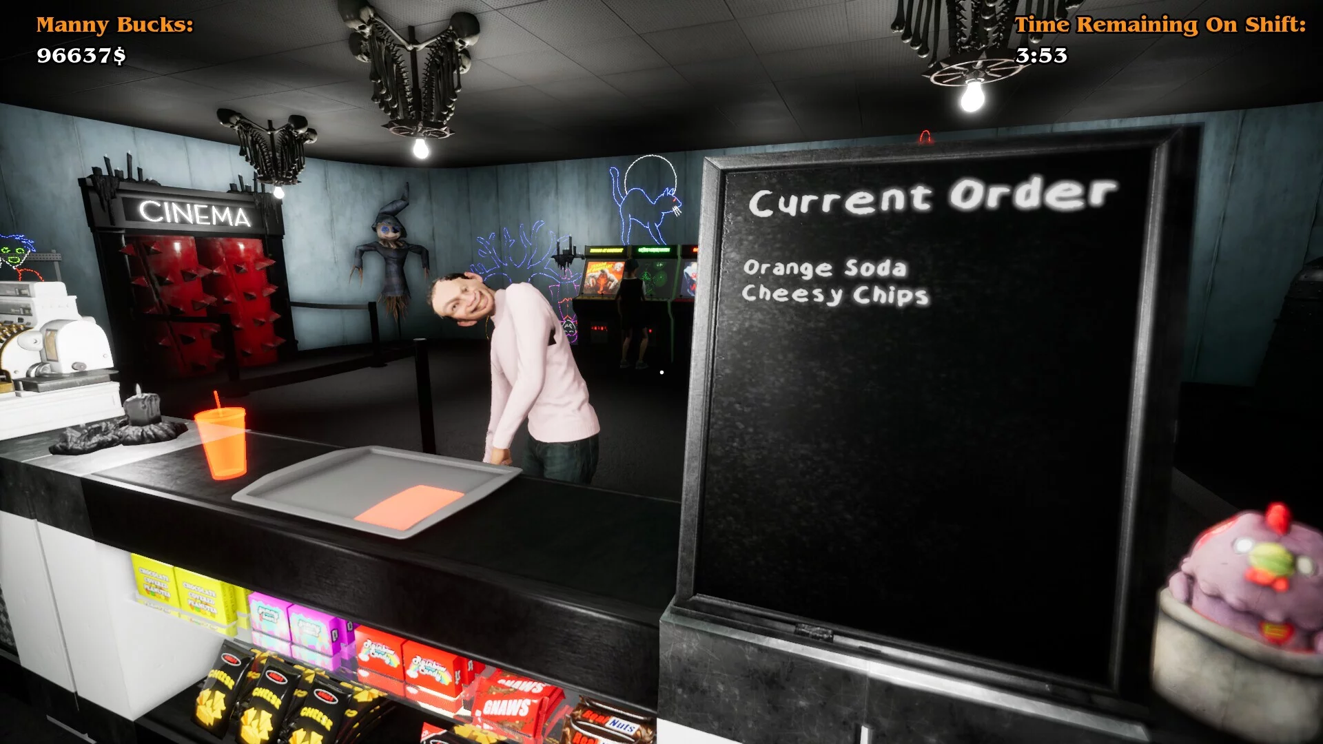 Изображение игры: Manny's Murderous Movie Theater - The Snackbar Simulator