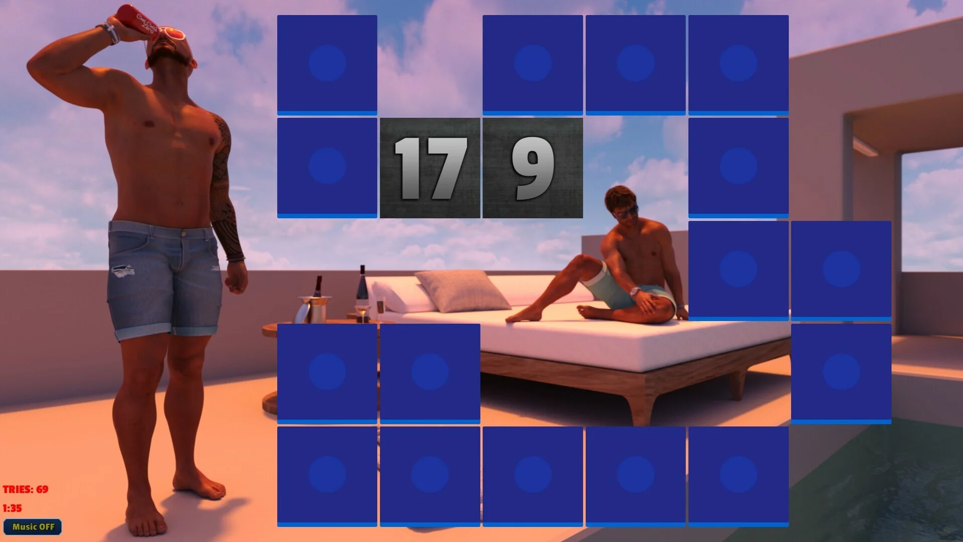 Изображение игры: Sexy Memory Puzzle - Gay Pool