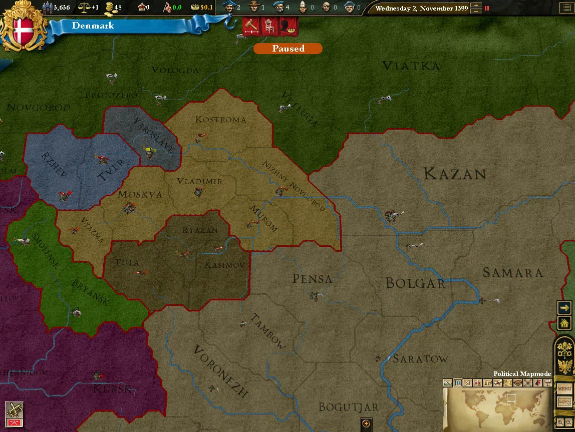 Изображение игры: Europa Universalis III: Heir to the Throne