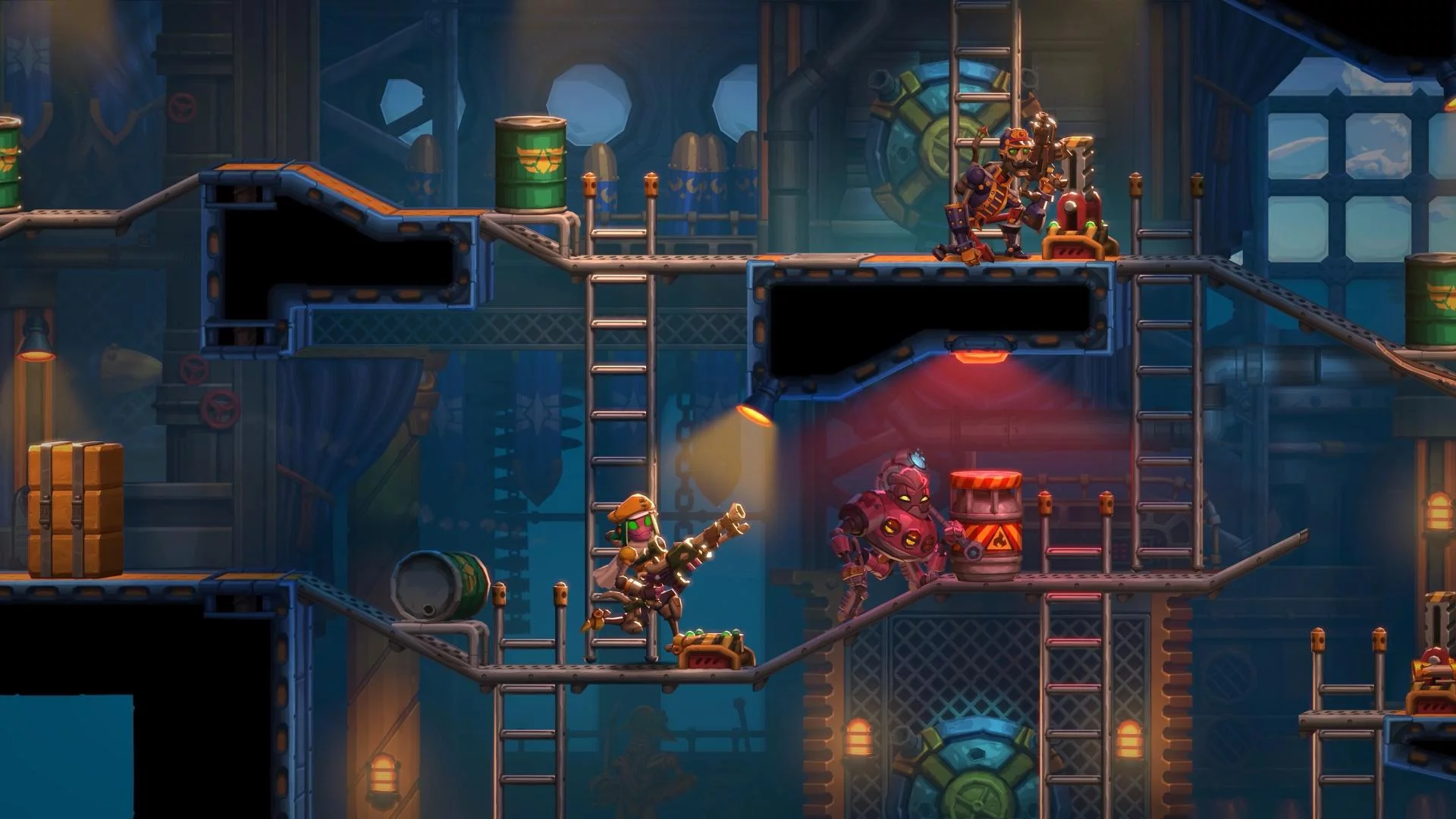Изображение игры: SteamWorld Heist 2