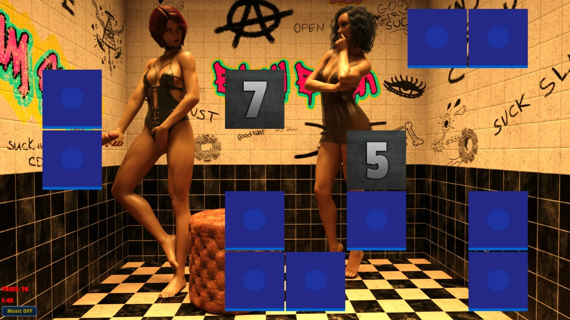 Изображение игры: Sexy Memory Puzzle - Gloryhole Girls