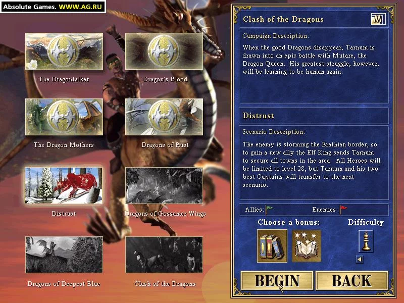 Изображение игры: Heroes Chronicles: Clash of the Dragons and Masters of the Elements