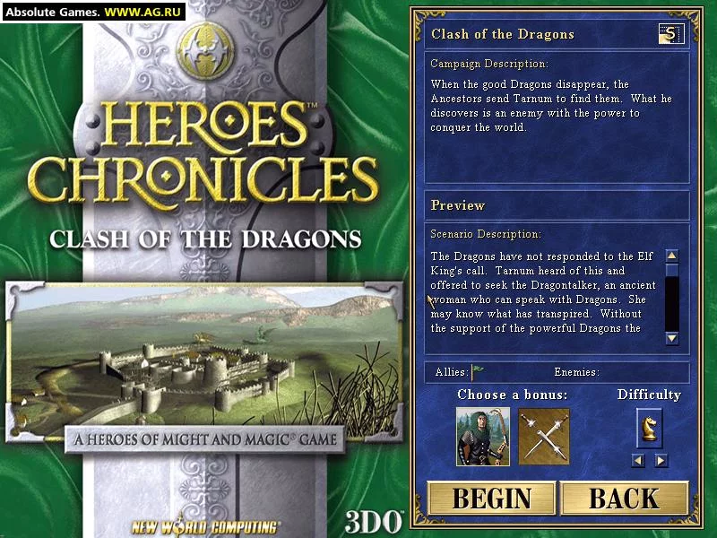 Изображение игры: Heroes Chronicles: Clash of the Dragons and Masters of the Elements