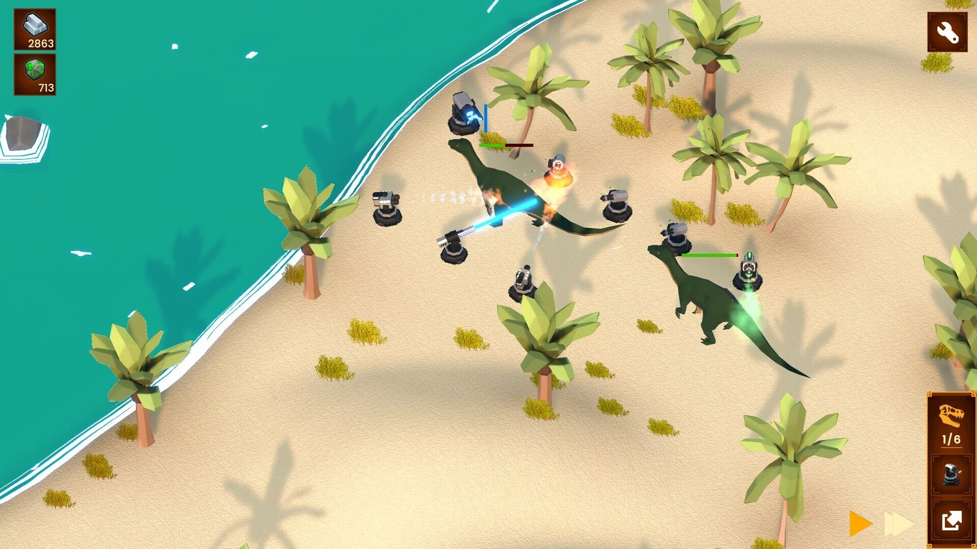 Изображение игры: Jurassic Tower Defense