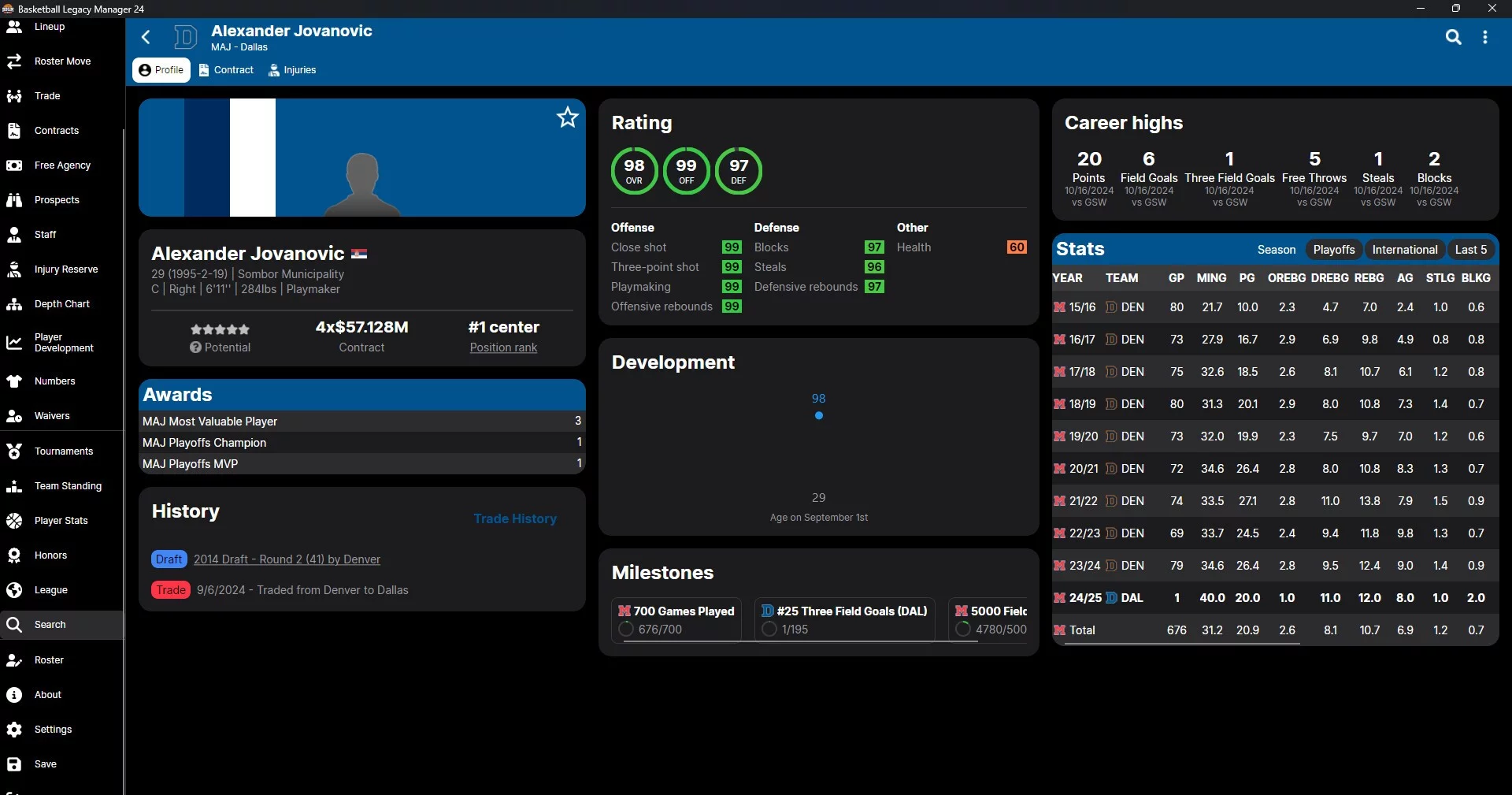 Изображение игры: Basketball Legacy Manager 25