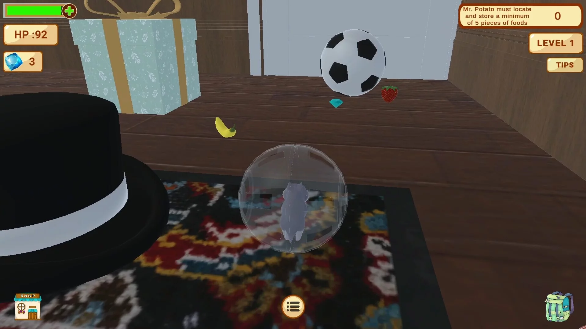 Изображение игры: Hamsterball: Potato's Great Escape