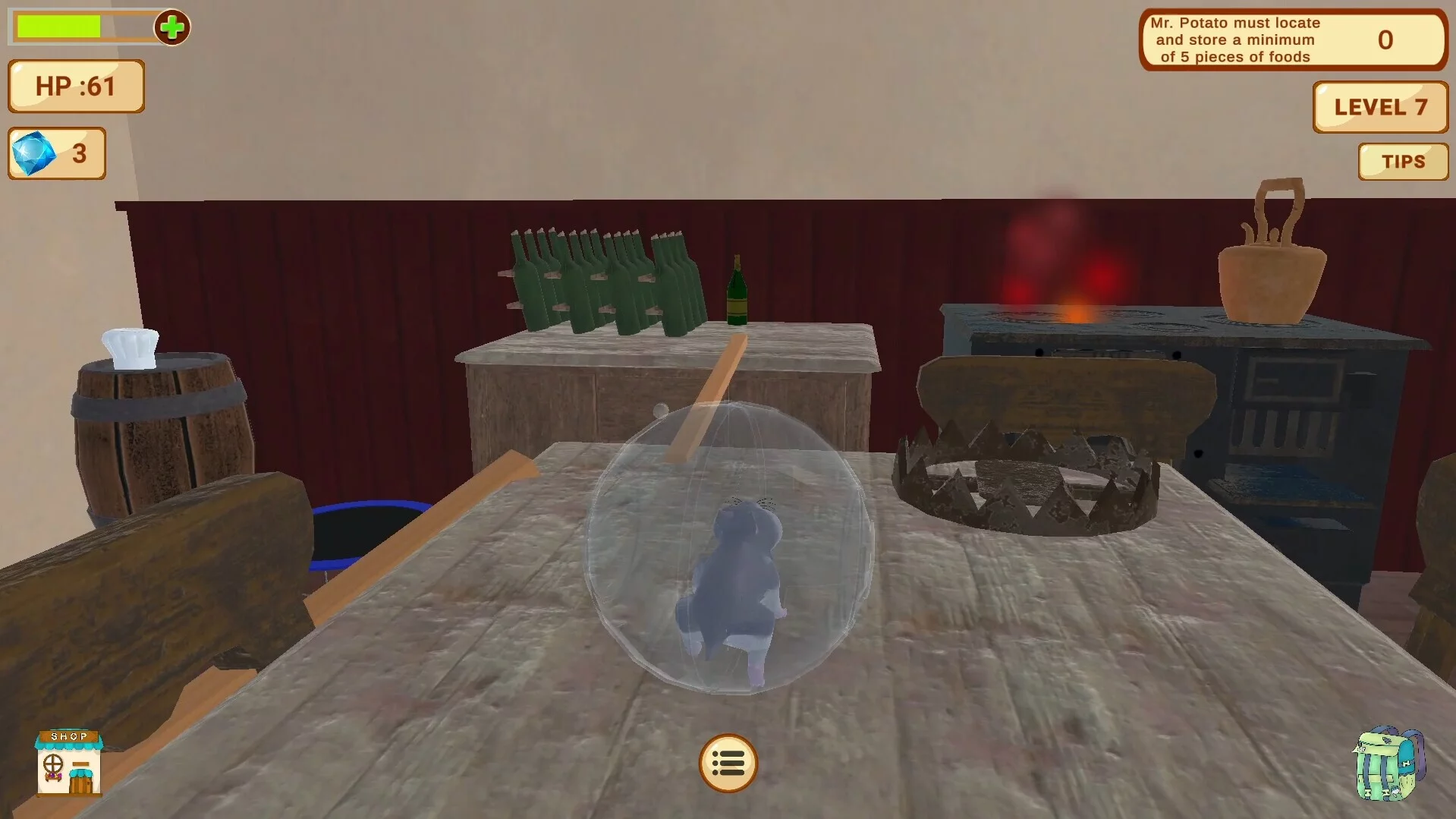 Изображение игры: Hamsterball: Potato's Great Escape