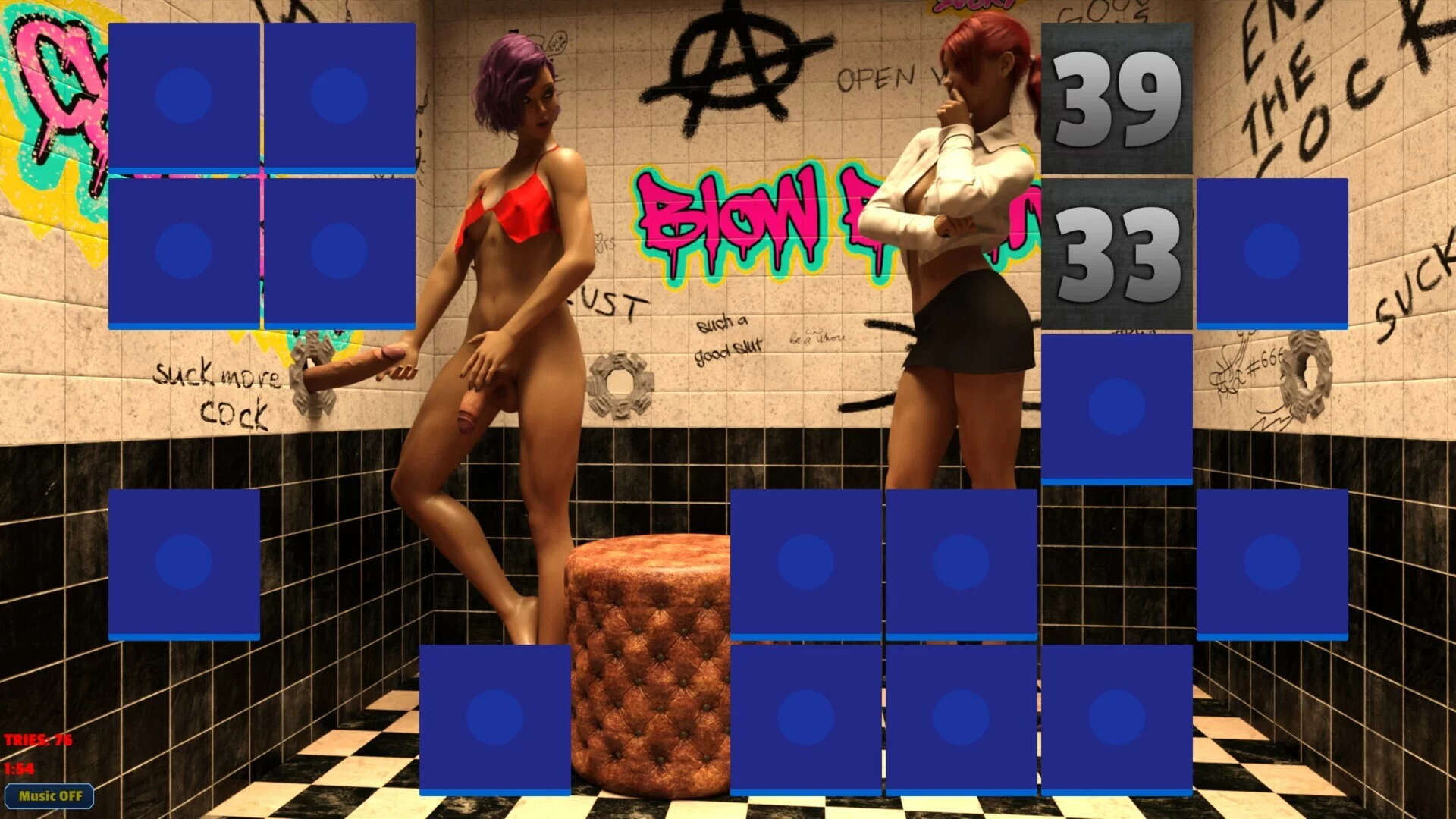 Изображение игры: Sexy Memory Puzzle - Futanari Gloryhole