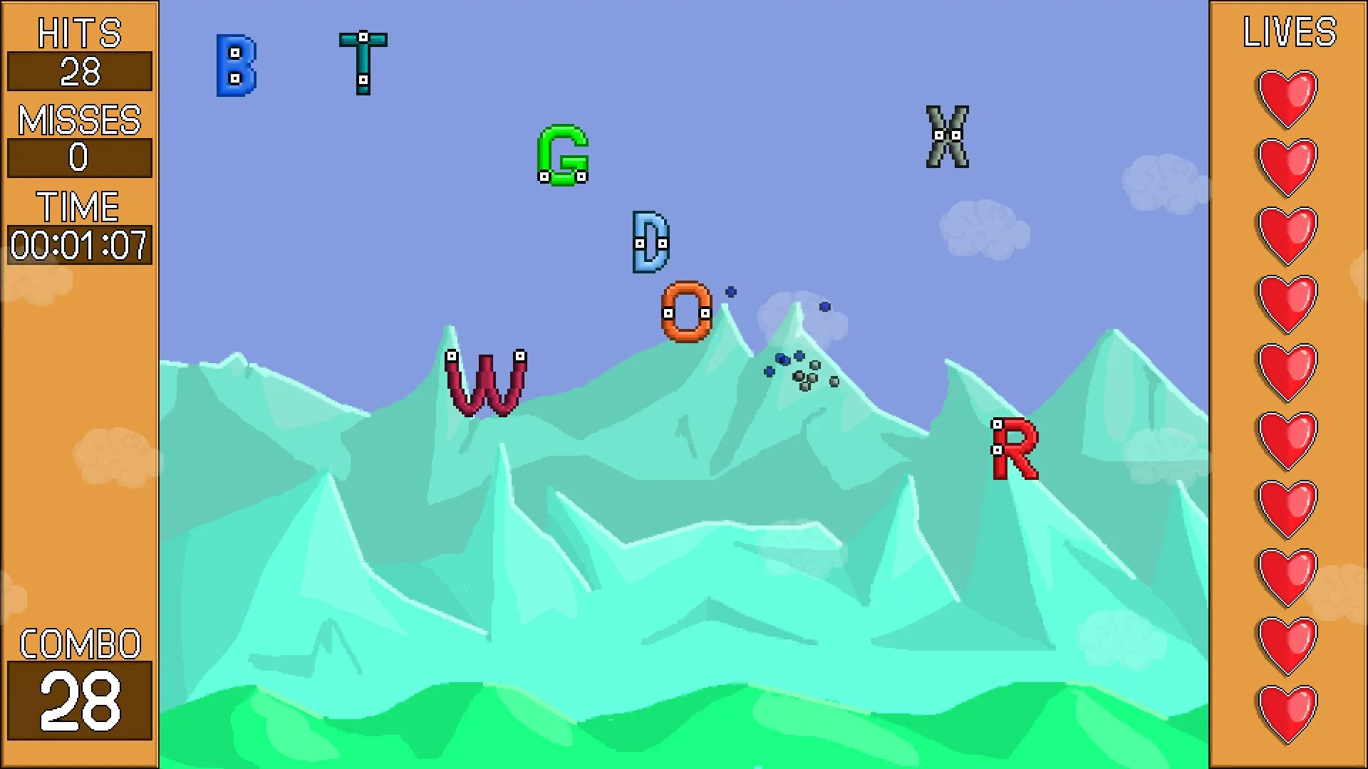 Изображение игры: Destroy All Letters