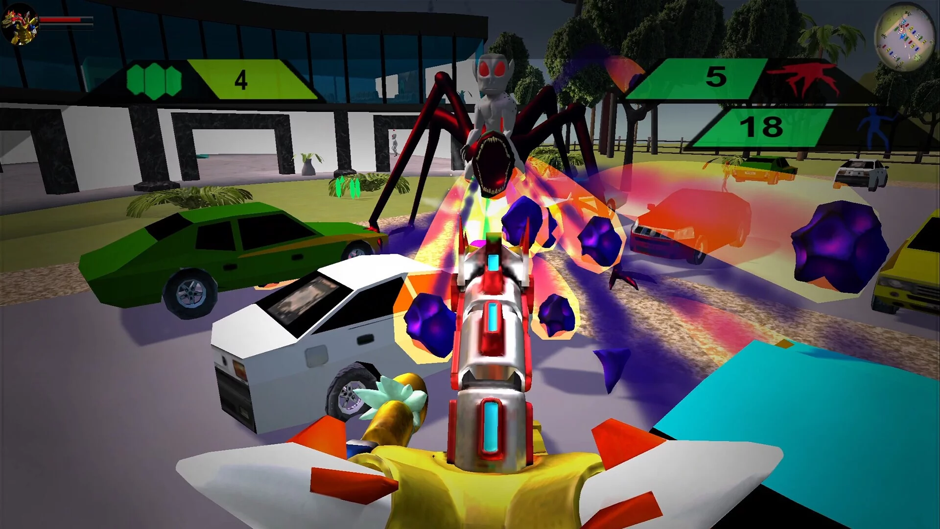 Изображение игры: Spider-Tank vs Aliens