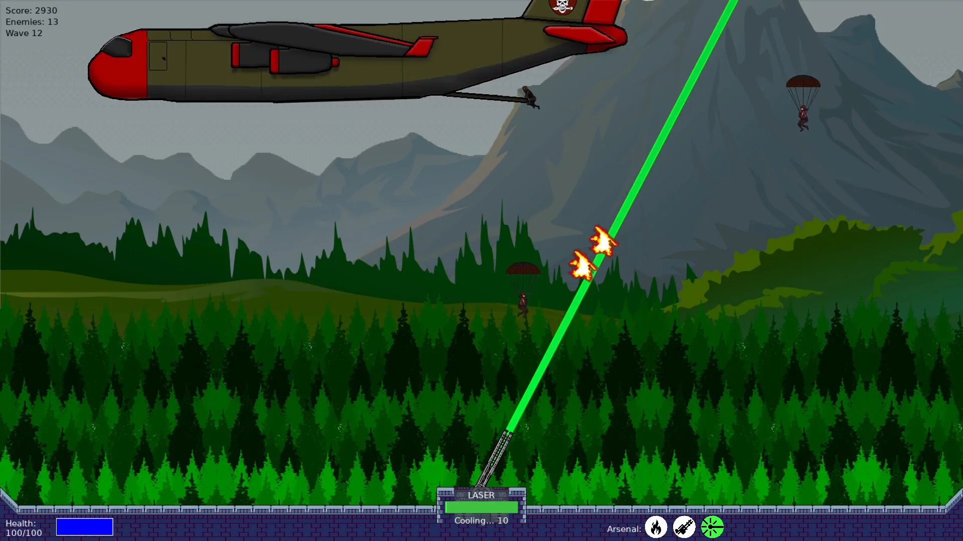 Изображение игры: Paratroopers Raid