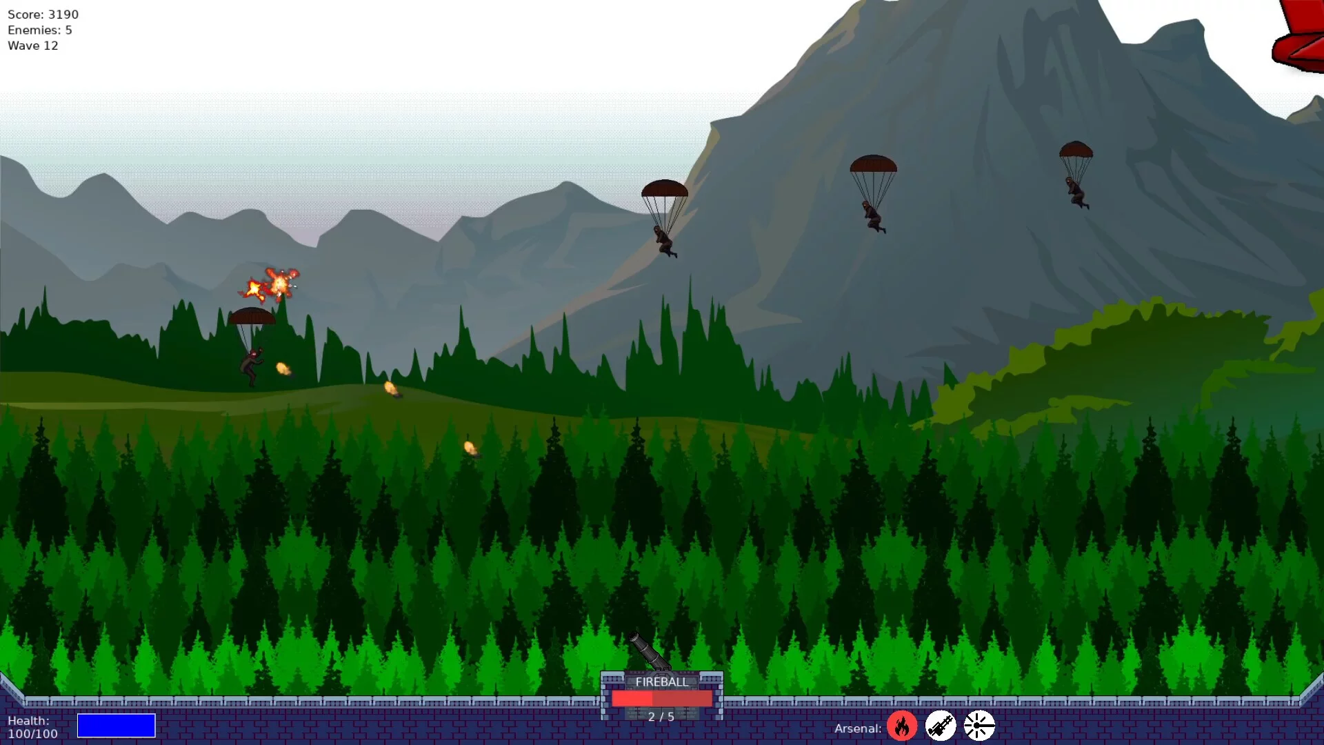 Изображение игры: Paratroopers Raid