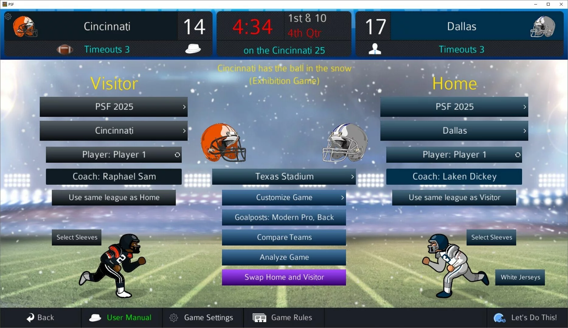 Изображение игры: Pro Strategy Football 2025