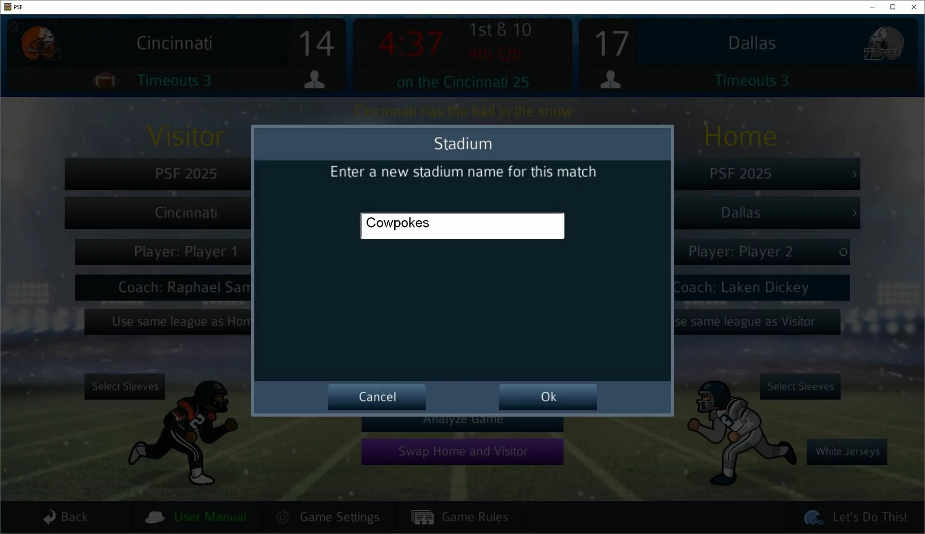 Изображение игры: Pro Strategy Football 2025