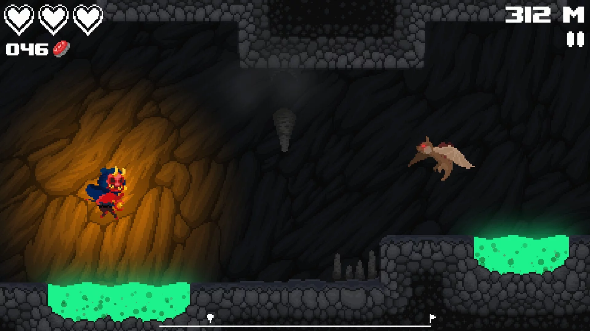 Изображение игры: Incaved Runner