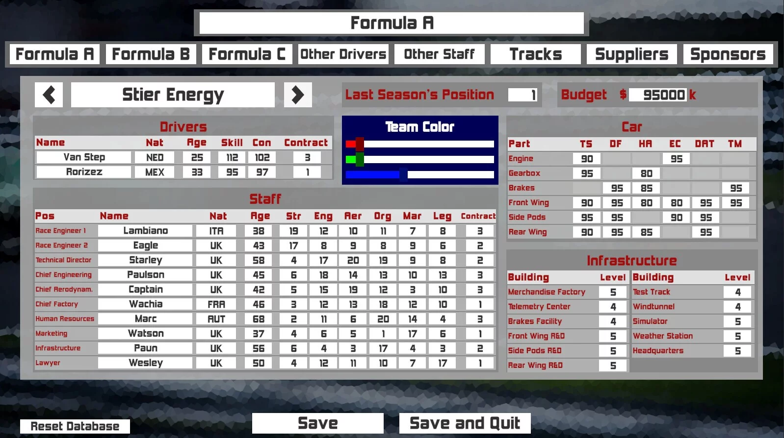Изображение игры: Formula Racing Manager