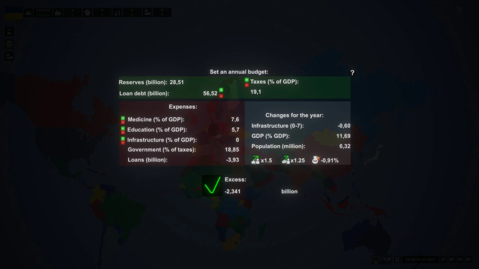 Изображение игры: Simulator of Countries
