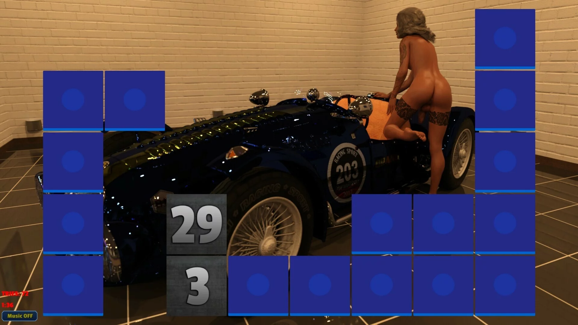 Изображение игры: Sexy Memory Puzzle - Sports Car Futanari