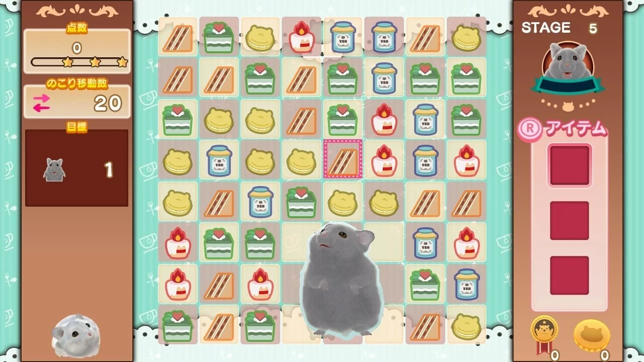 Изображение игры: はむぱふぇ ハムスターのスイーツパズル