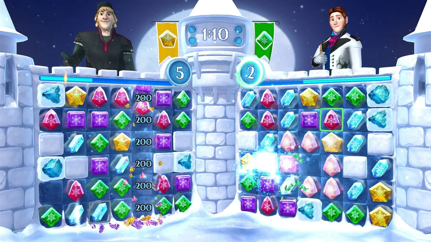 Изображение игры: Frozen Free Fall: Snowball Fight