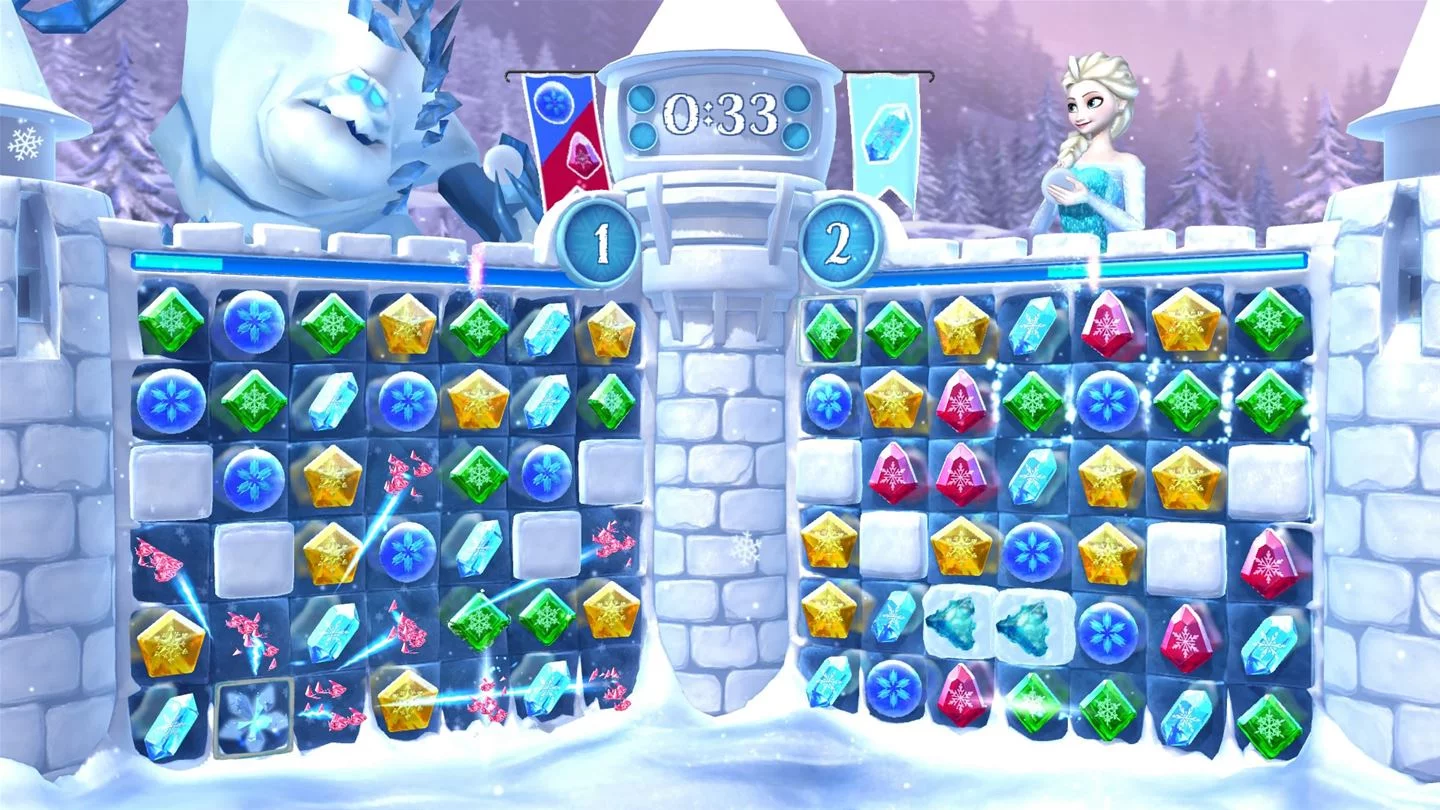 Изображение игры: Frozen Free Fall: Snowball Fight