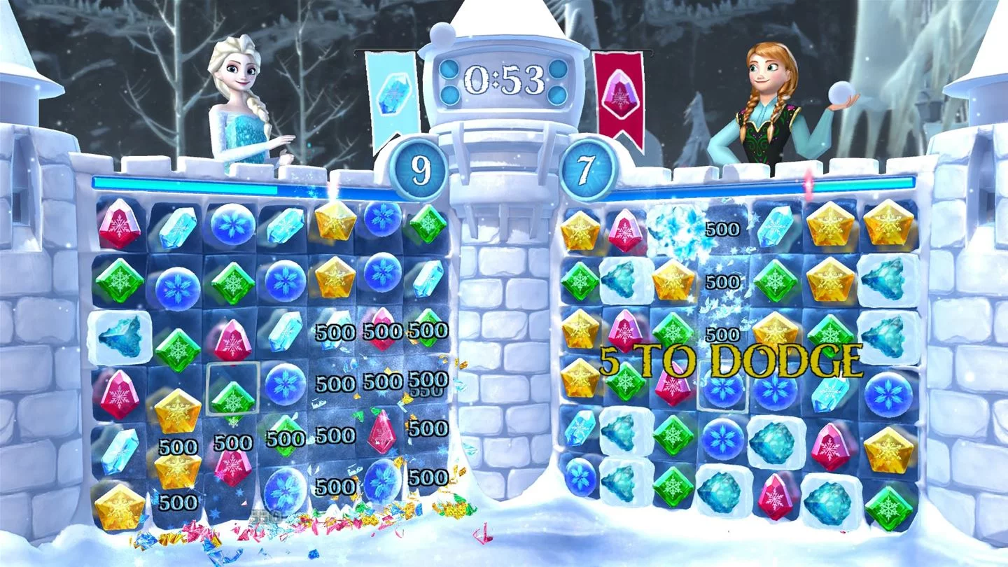 Изображение игры: Frozen Free Fall: Snowball Fight