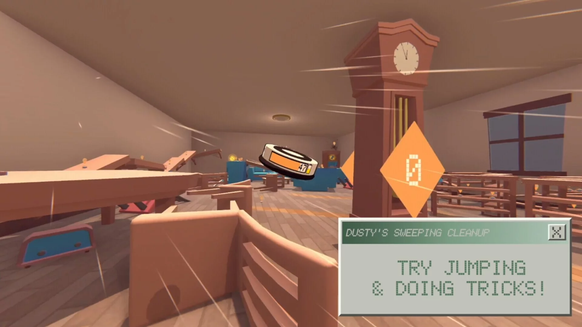 Изображение игры: Dusty's Sweeping Cleanup