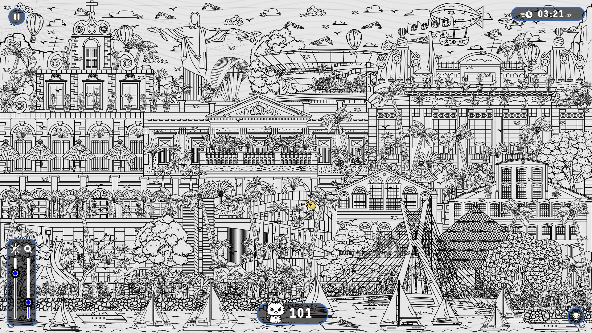 Изображение игры: 101 Cats Hidden in Brazil