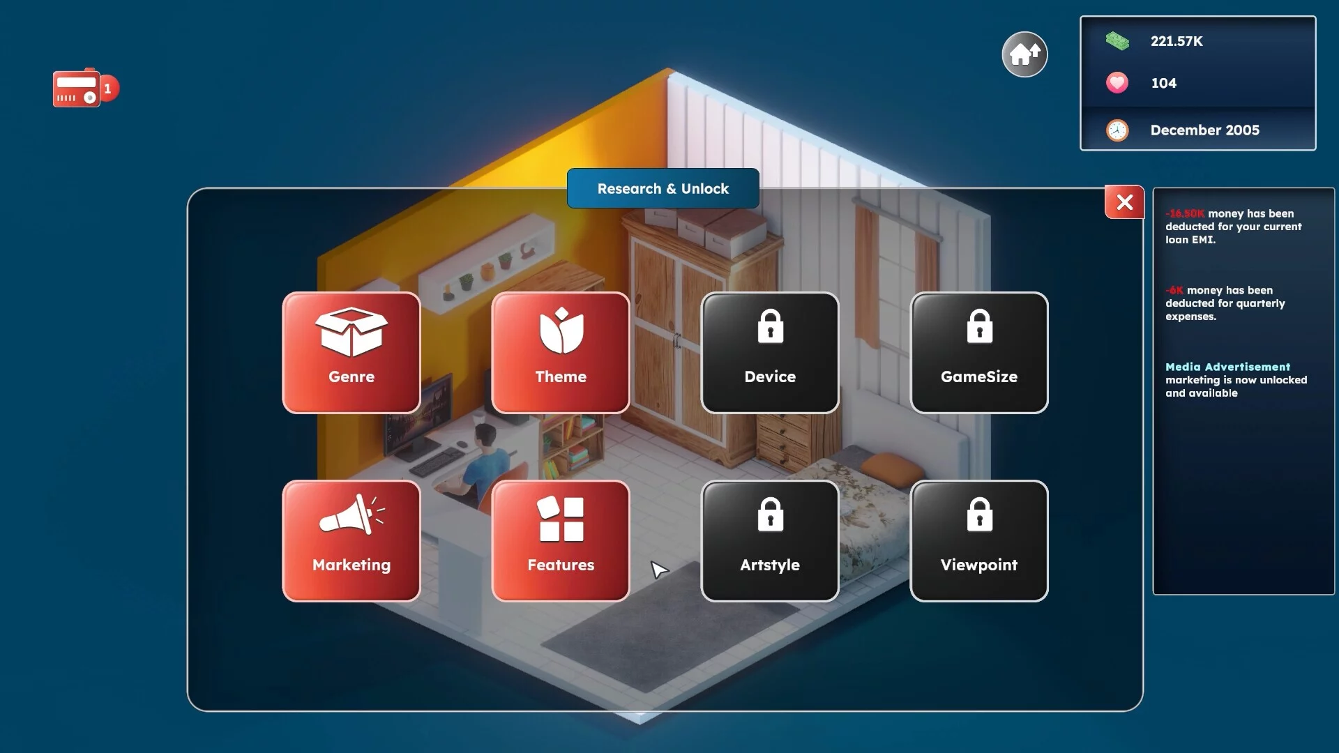 Изображение игры: Game Builder Tycoon - Prologue