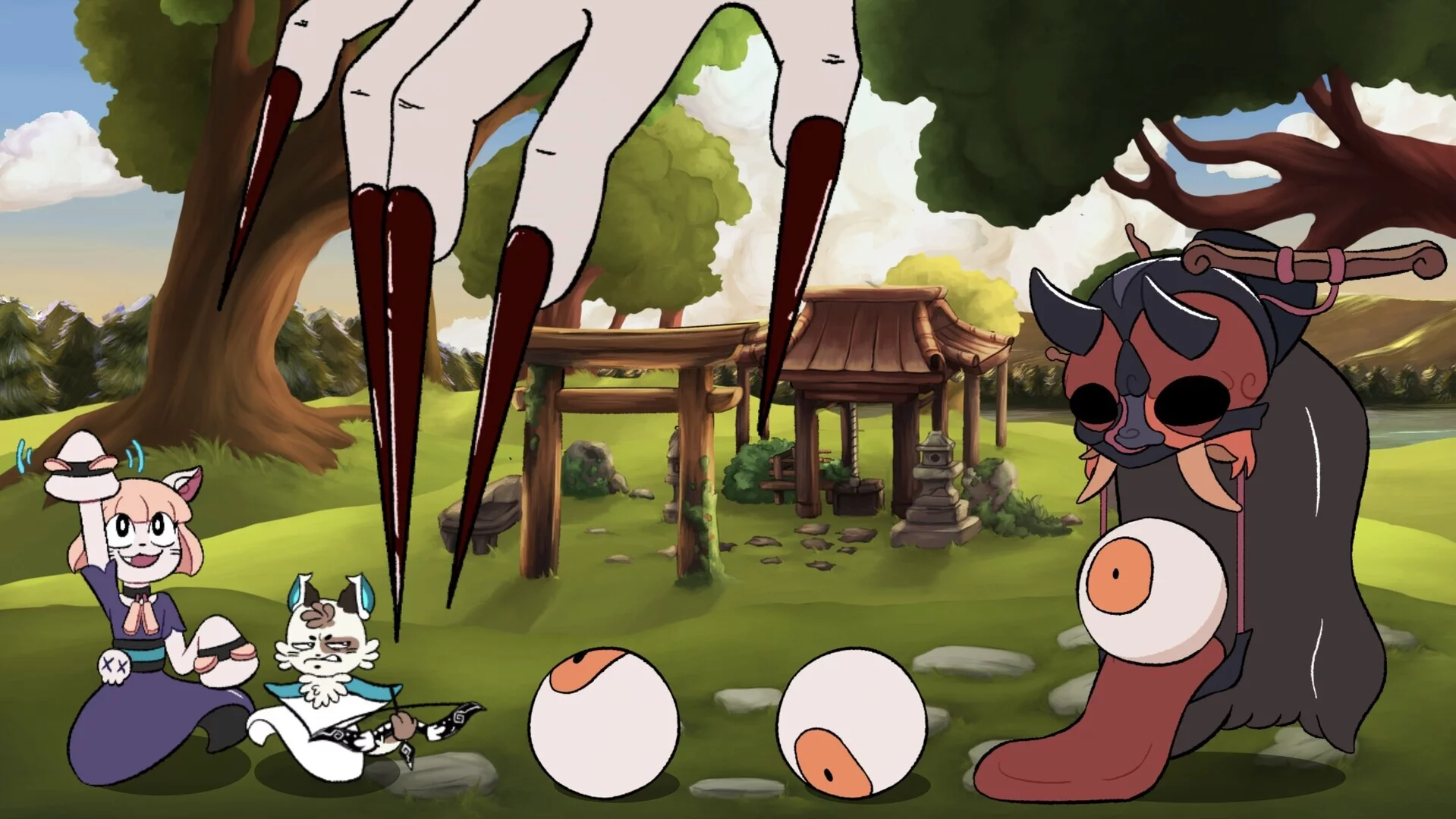 Изображение игры: Mononeko: A Rhythm Adventure
