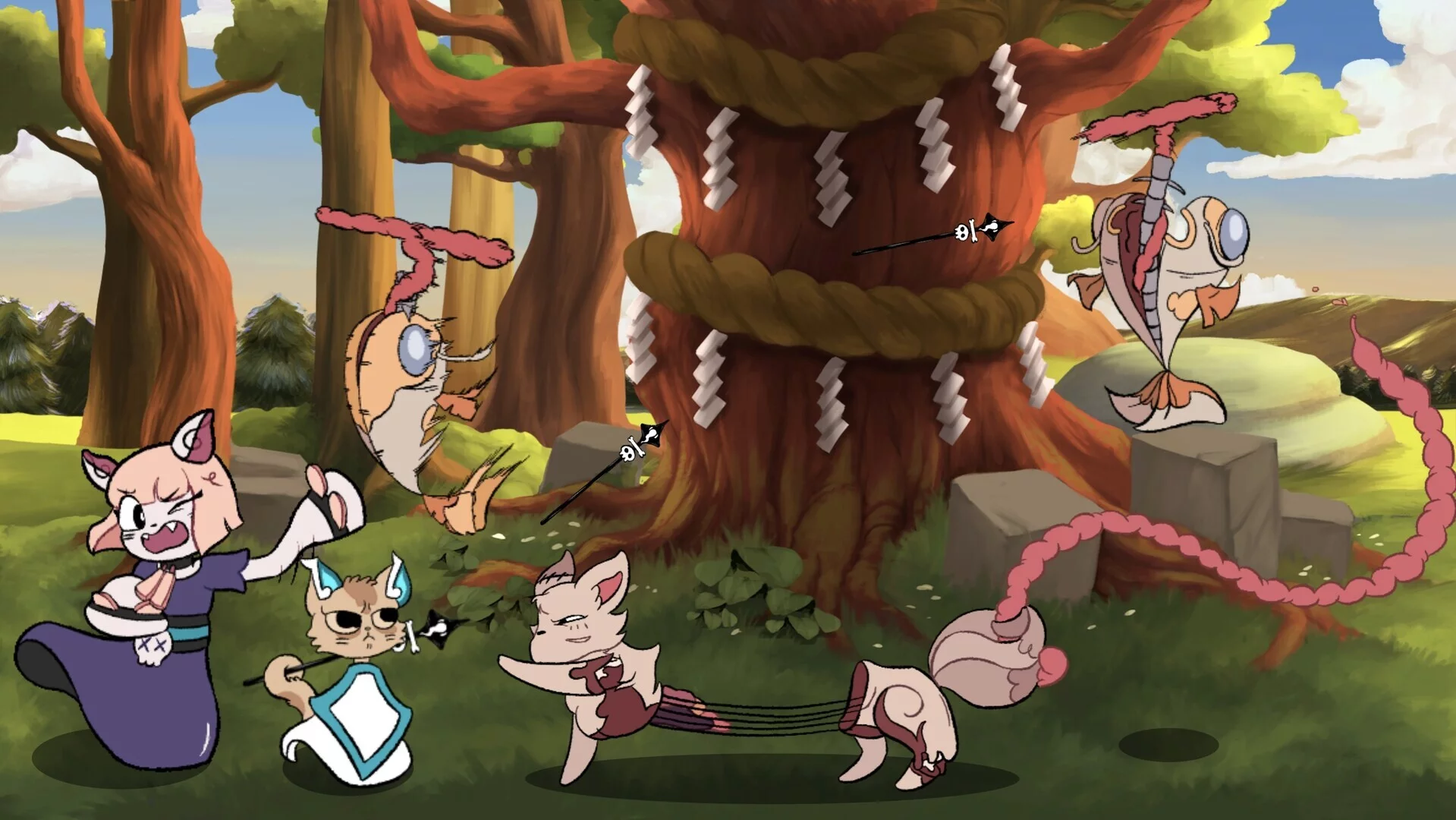 Изображение игры: Mononeko: A Rhythm Adventure