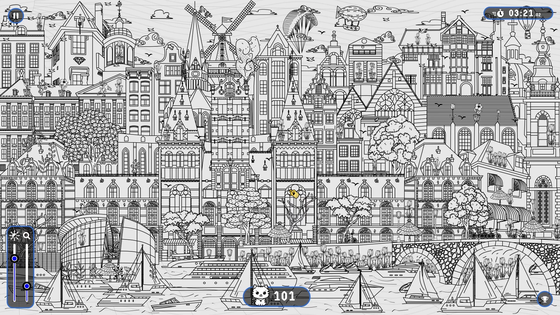 Изображение игры: 101 Cats Hidden in Amsterdam