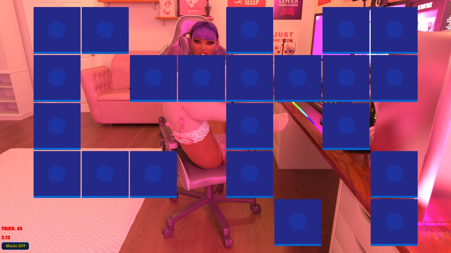 Изображение игры: Sexy Memory Puzzle - Gamer Girl